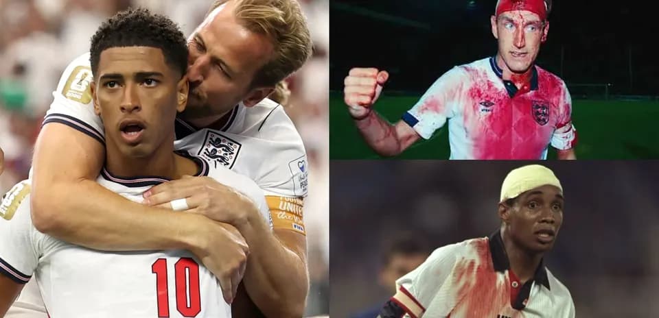 Jugadores de fútbol de Inglaterra en diferentes situaciones