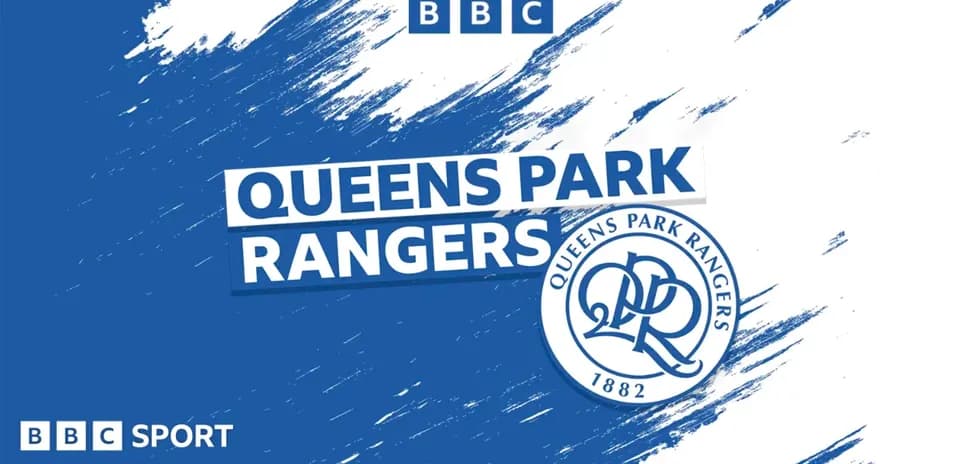Logotipo de Queens Park Rangers en fondo azul