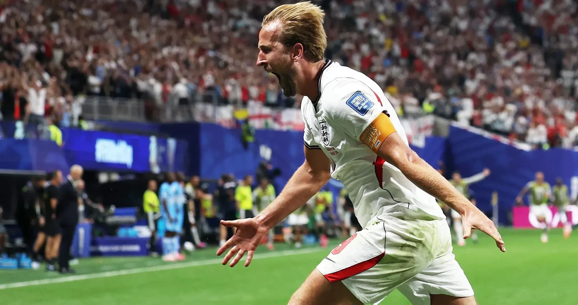 Harry Kane celebra un gol para Inglaterra