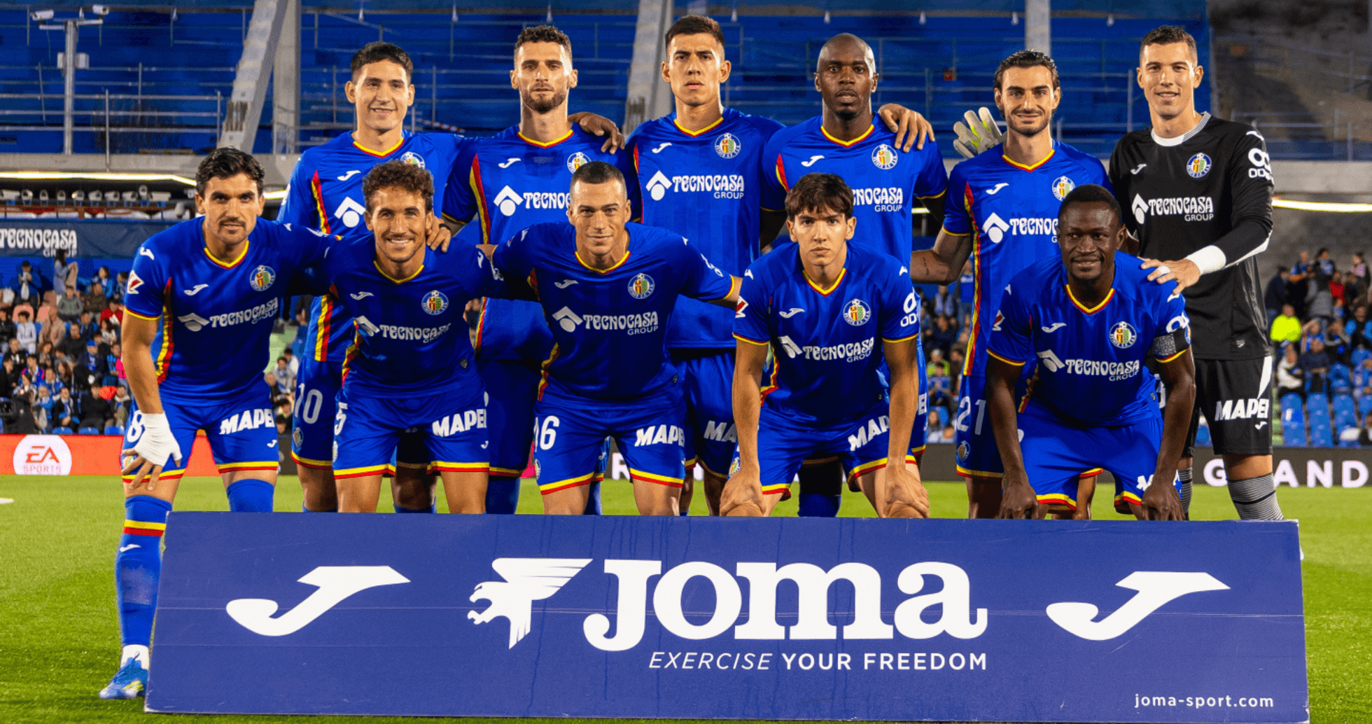 Jugadores de Getafe posando para la foto