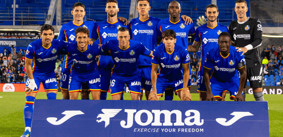 Jugadores de Getafe posando para la foto