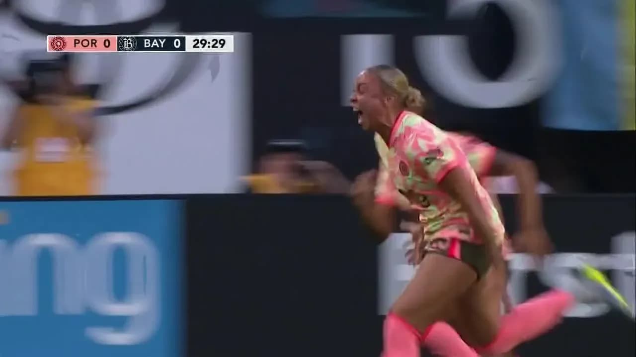 Jugadora de Portland Thorns celebrando un gol