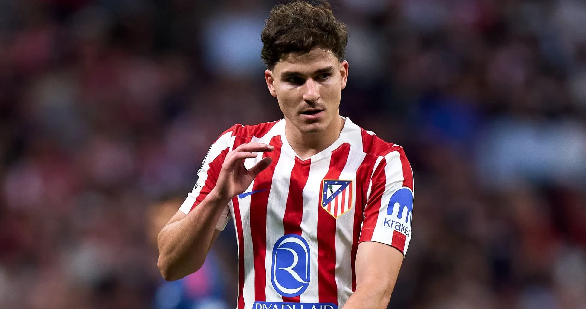 Jugador de Atlético de Madrid durante partido