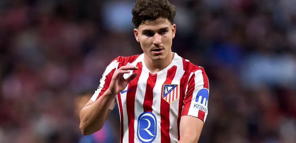 Jugador de Atlético de Madrid durante partido