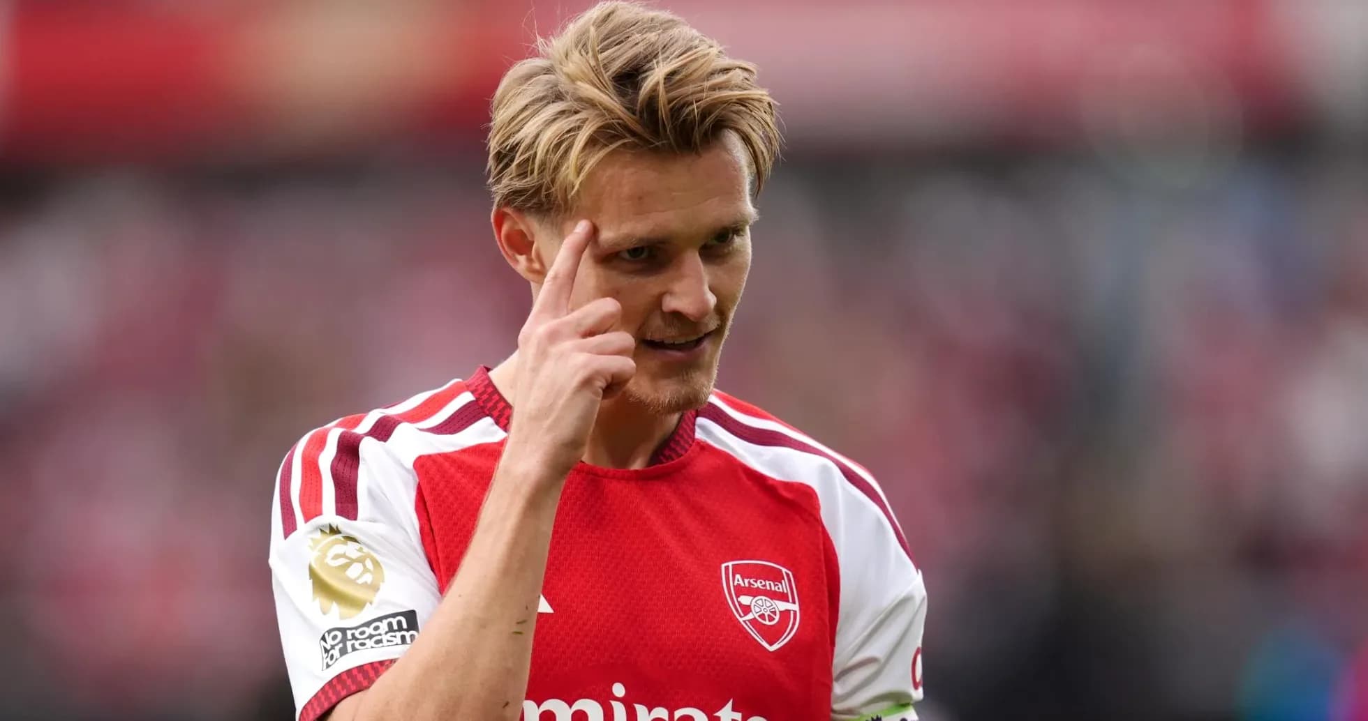 Jugador de Arsenal durante el partido