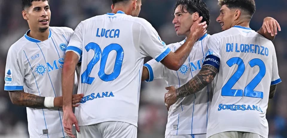 Jugadores del Napoli celebrando un gol