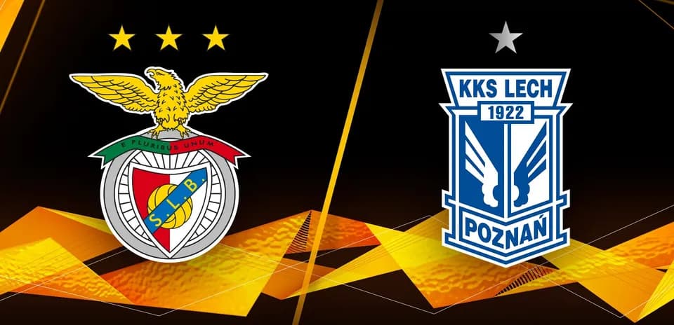 Logos de Benfica y Lech Poznan en Europa League