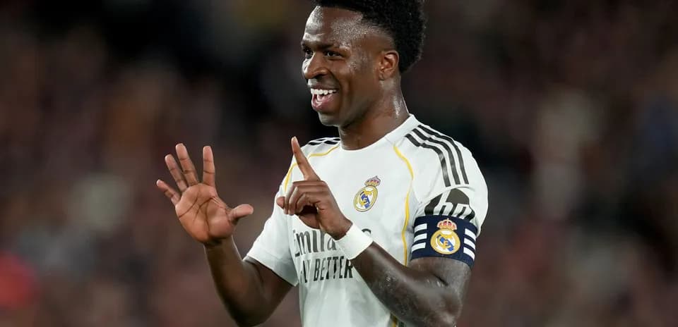 Vinícius Júnior celebrando durante un partido del Real Madrid