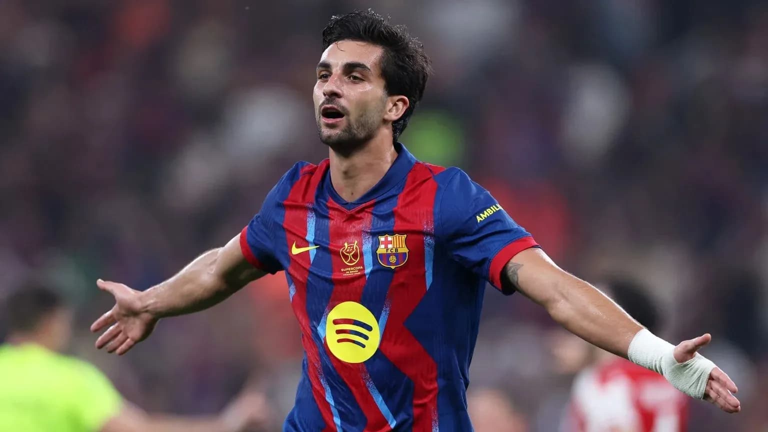 Jugador de FC Barcelona celebrando un gol