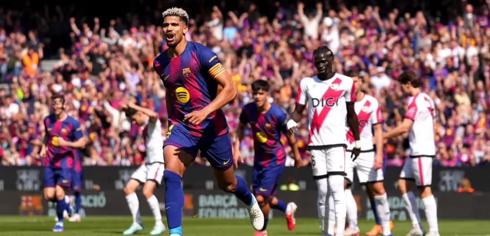Jugador de Barcelona celebrando un gol