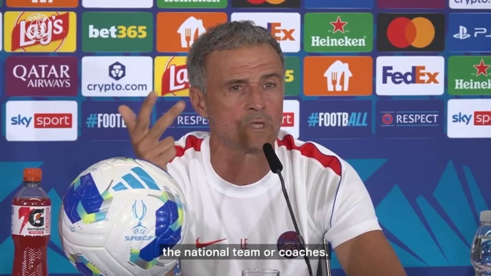 Luis Enrique orgulloso del fútbol español antes de la Supercopa