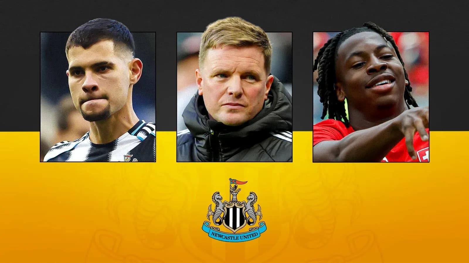 Tres personas asociadas con Newcastle United Tres personas asociadas con Newcastle United
