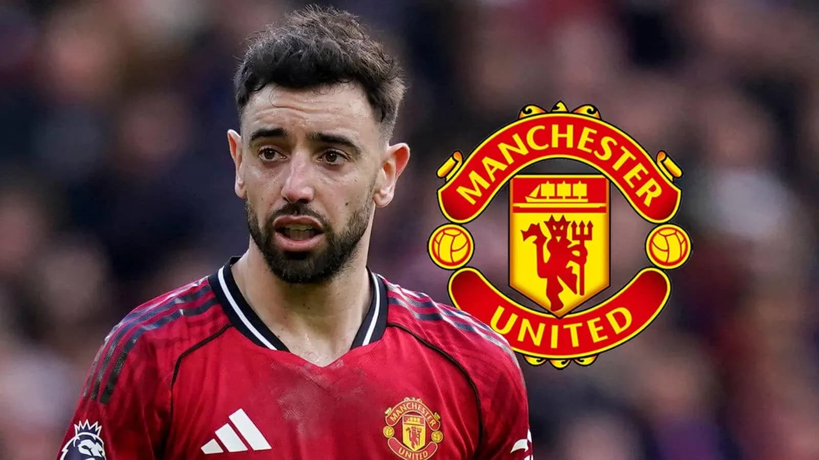 Bruno Fernandes en uniforme de Manchester United Bruno Fernandes en uniforme de Manchester United