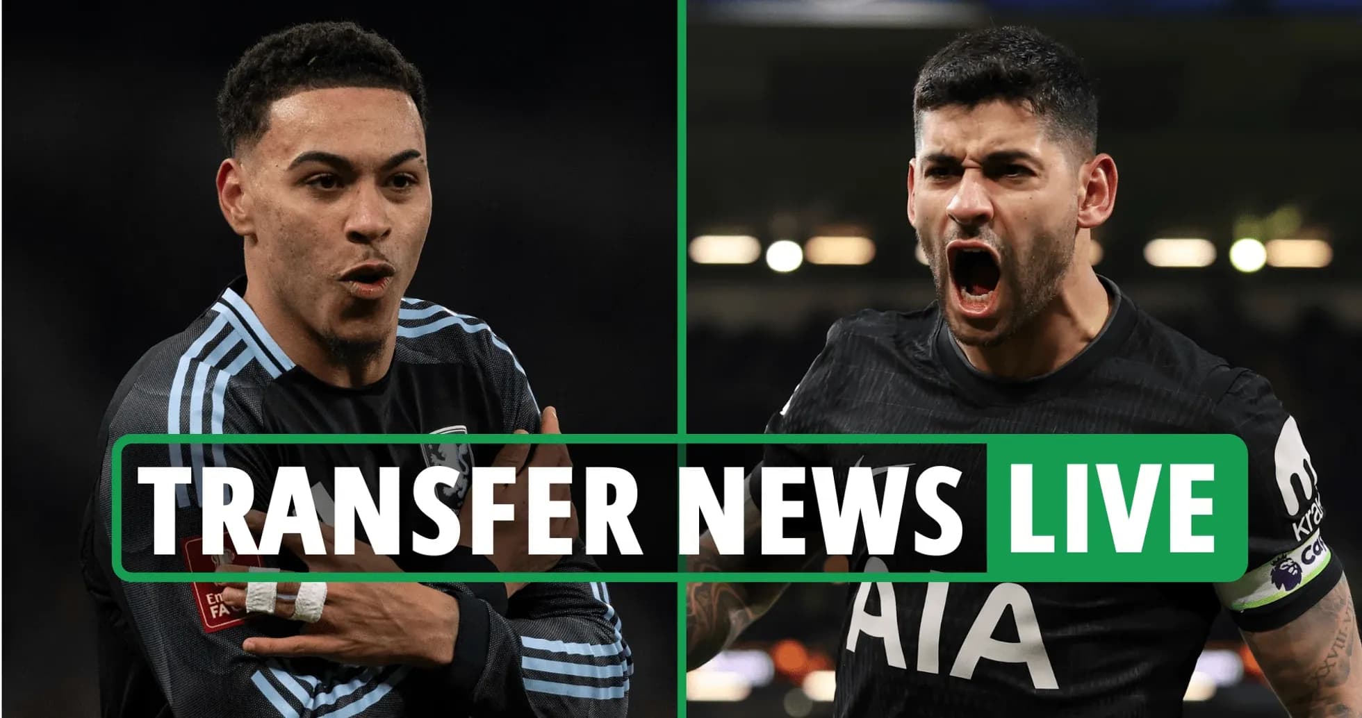 Jugadores de fútbol en acción con texto de noticias Jugadores de fútbol en acción con texto de noticias