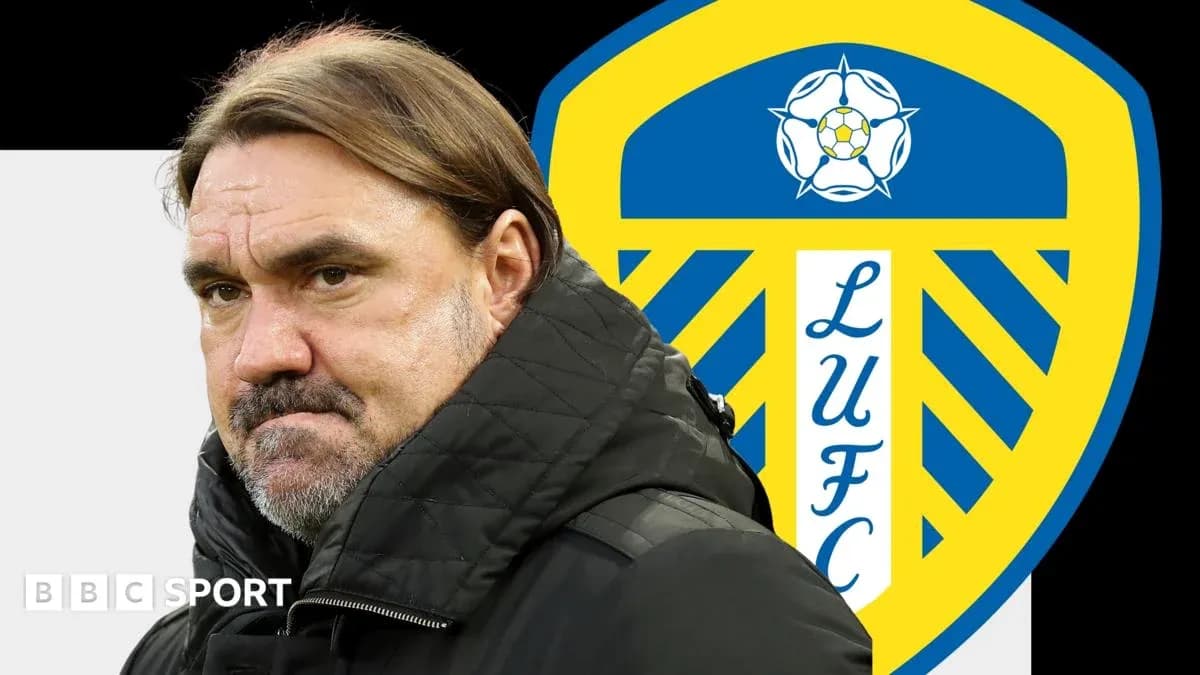 Entrenador con el escudo de Leeds United de fondo Entrenador con el escudo de Leeds United de fondo
