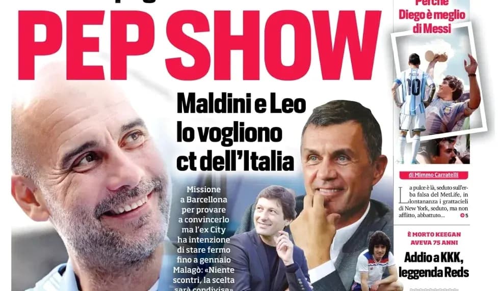 Portada de revista sobre Pep Guardiola y Maldini Portada de revista sobre Pep Guardiola y Maldini
