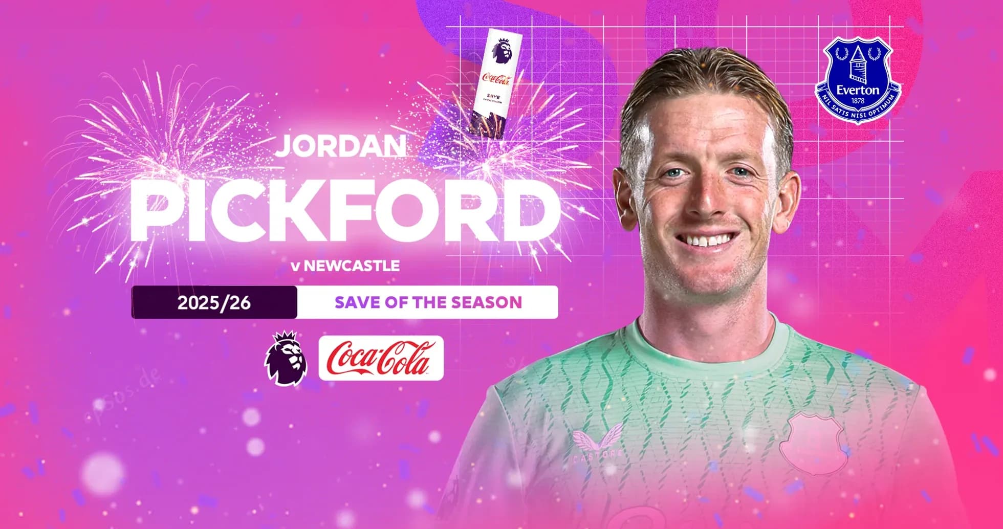 Jordan Pickford en homenaje tras salvar un tiro Jordan Pickford en homenaje tras salvar un tiro