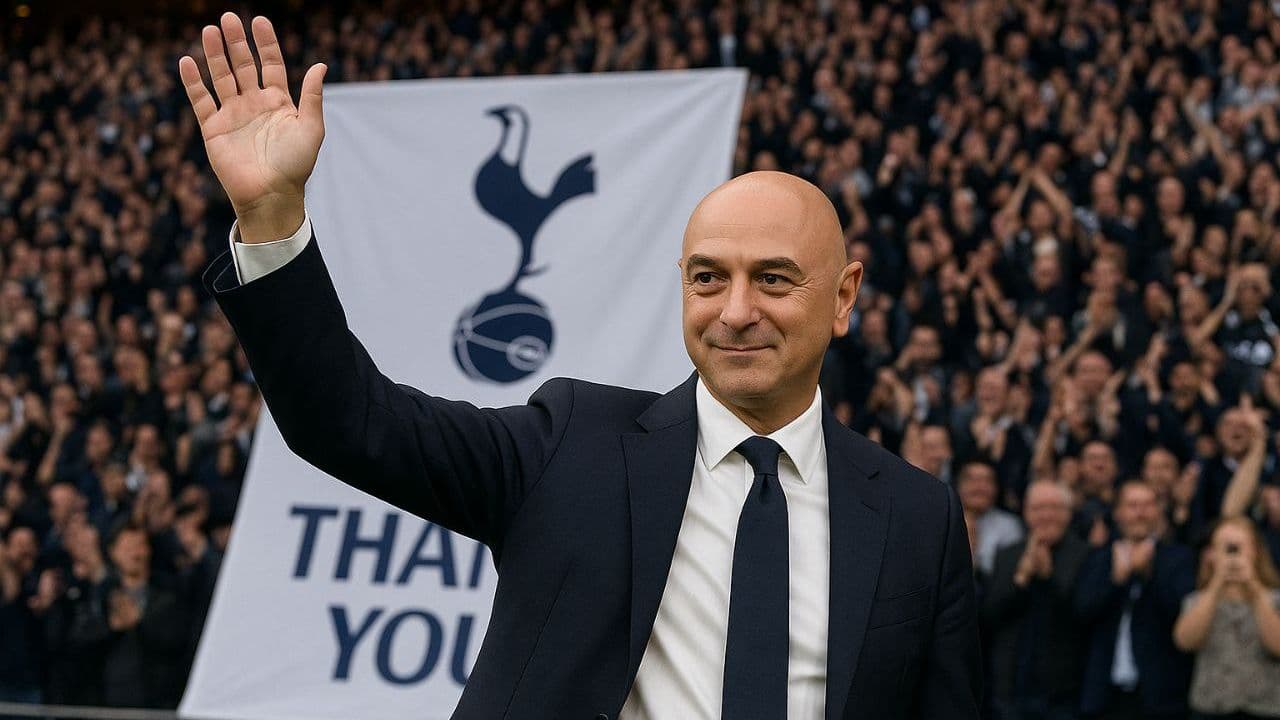 Hombre saludando en evento de Tottenham Hotspur Hombre saludando en evento de Tottenham Hotspur