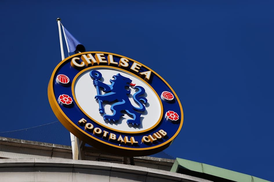 Logo del Chelsea Football Club en el estadio Logo del Chelsea Football Club en el estadio