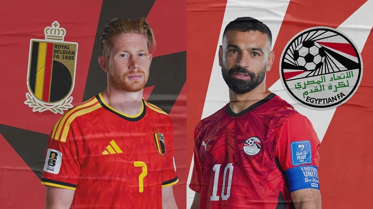 Jugadores de Bélgica y Egipto en la Copa del Mundo Jugadores de Bélgica y Egipto en la Copa del Mundo
