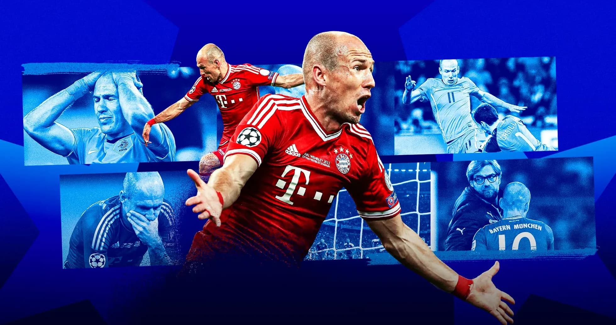 Arjen Robben celebrando un gol con Bayern Múnich Arjen Robben celebrando un gol con Bayern Múnich