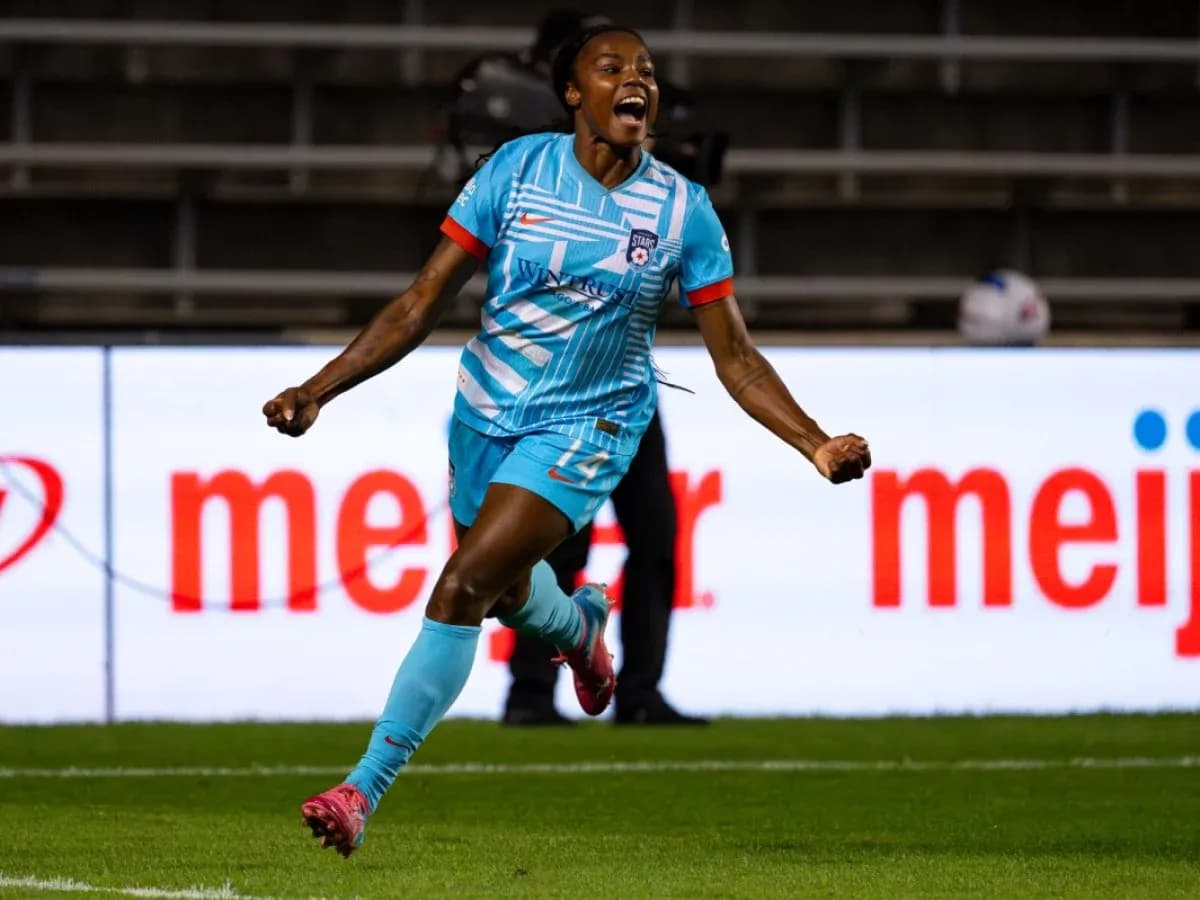 Jugadora del Chicago Red Stars celebra un gol Jugadora del Chicago Red Stars celebra un gol