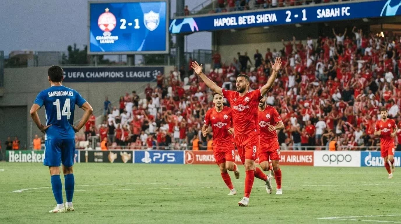 Celebración de gol de Hapoel Beer Sheva Celebración de gol de Hapoel Beer Sheva