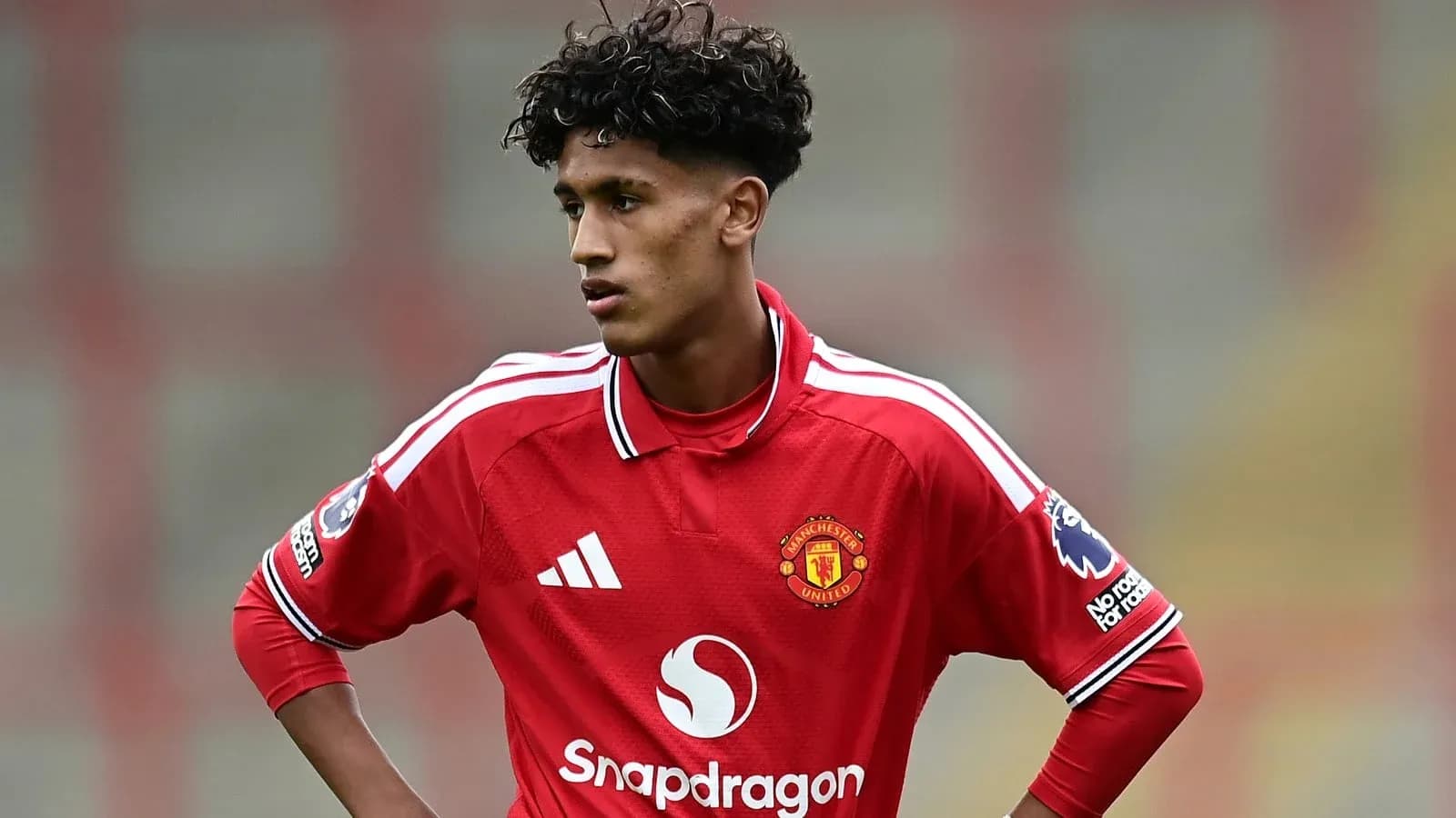 Jugador de Manchester United en el campo Jugador de Manchester United en el campo