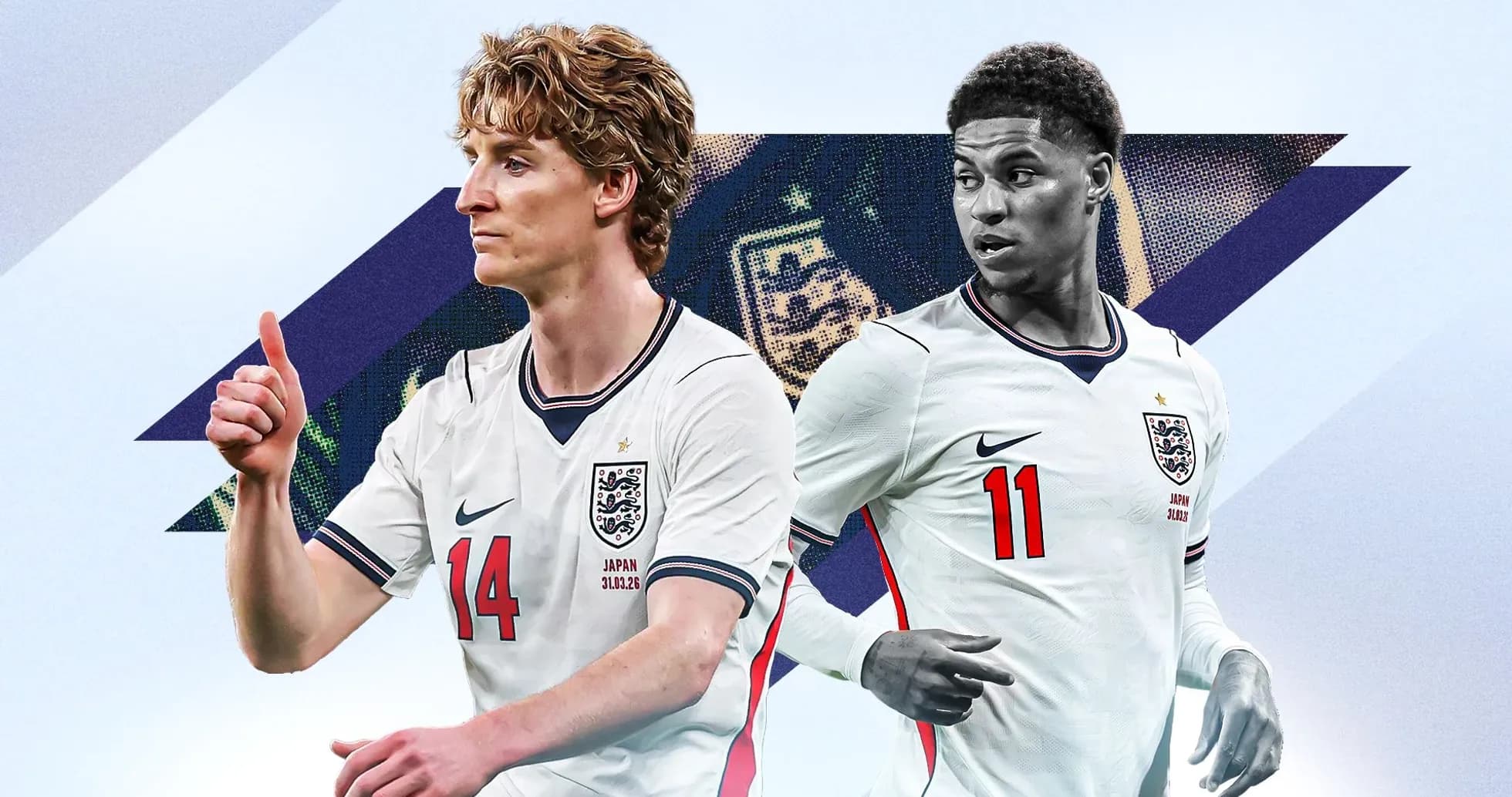 Jugadores de Inglaterra en uniforme de fútbol Jugadores de Inglaterra en uniforme de fútbol