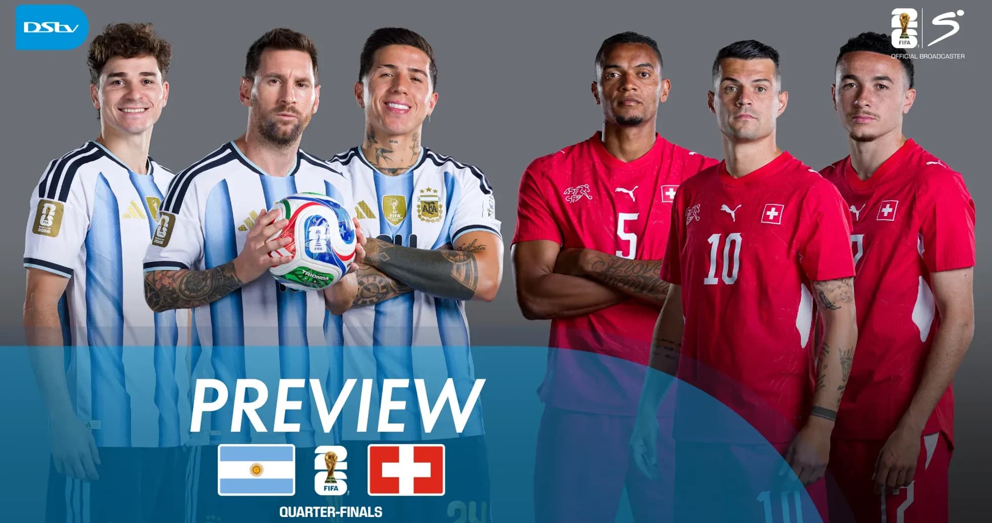 Jugadores de Argentina y Suiza en vista previa de cuartos Jugadores de Argentina y Suiza en vista previa de cuartos