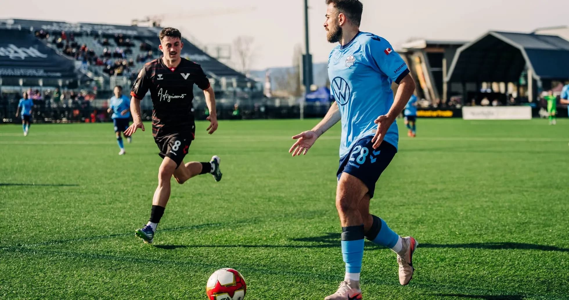 Jugadores de HFX Wanderers FC y Vancouver FC en el partido Jugadores de HFX Wanderers FC y Vancouver FC en el partido
