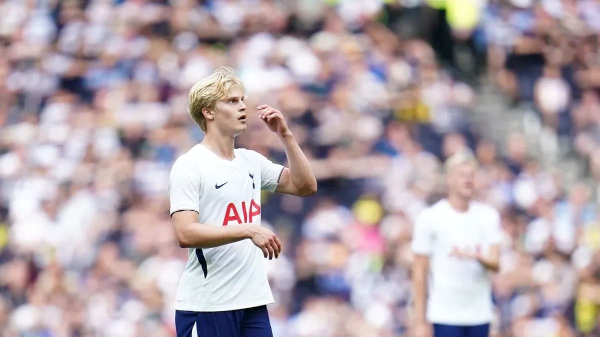 Jugador de Tottenham en el campo durante un partido Jugador de Tottenham en el campo durante un partido